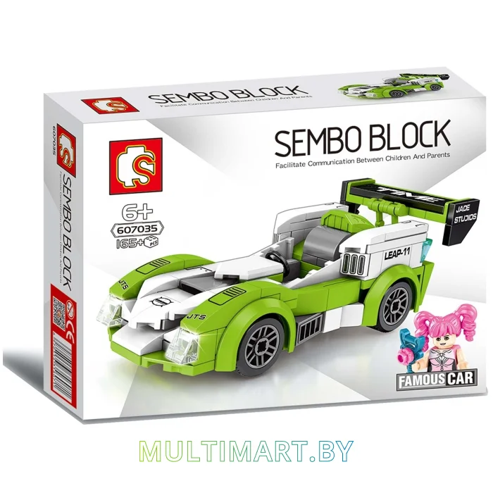 Конструктор Sembo Block Супер гоночный автомобиль 607035 (165 деталей)